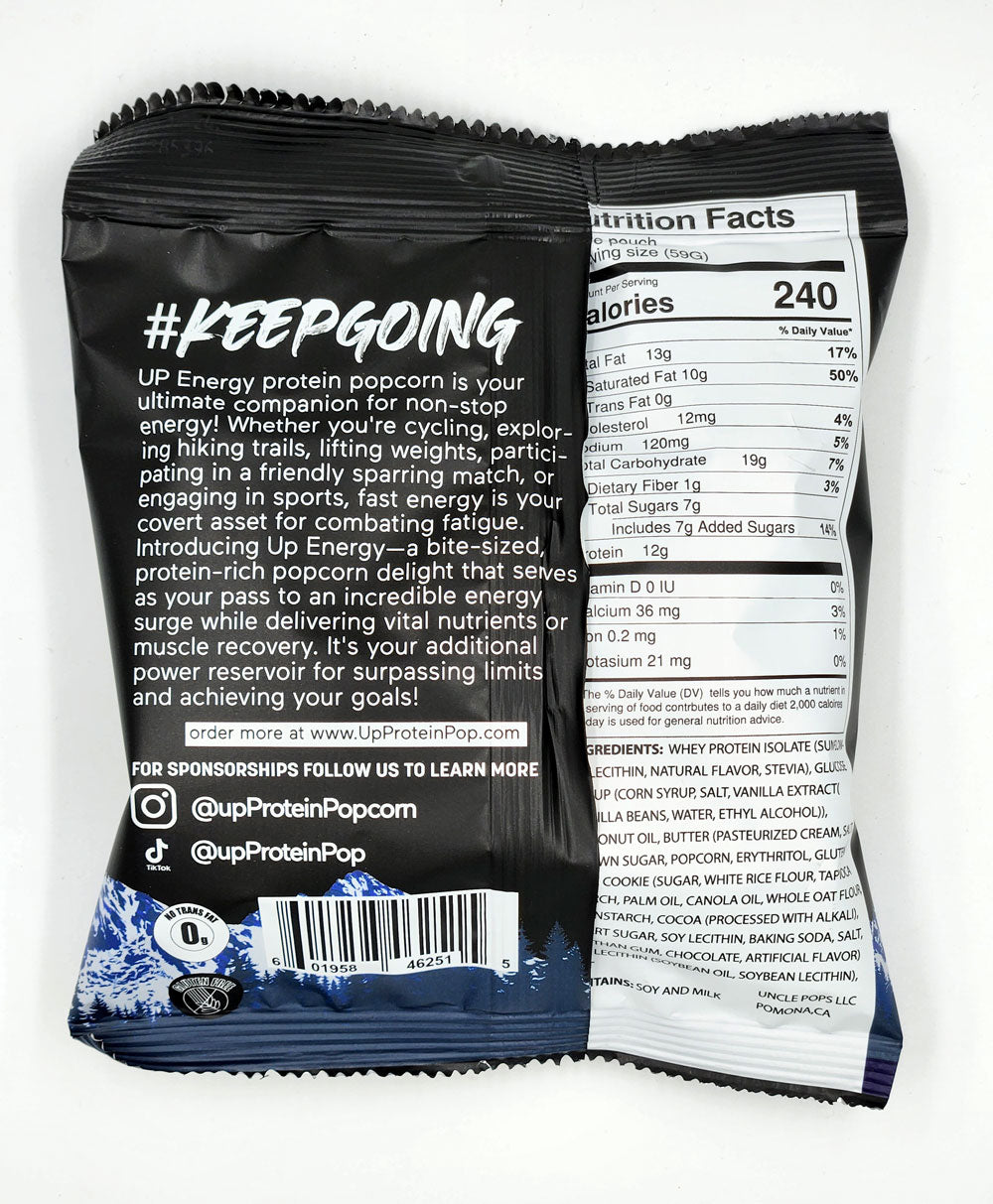 Up Energy Protein Popcorn 9 Pack - 1.9OZ Cookies n Cream Only