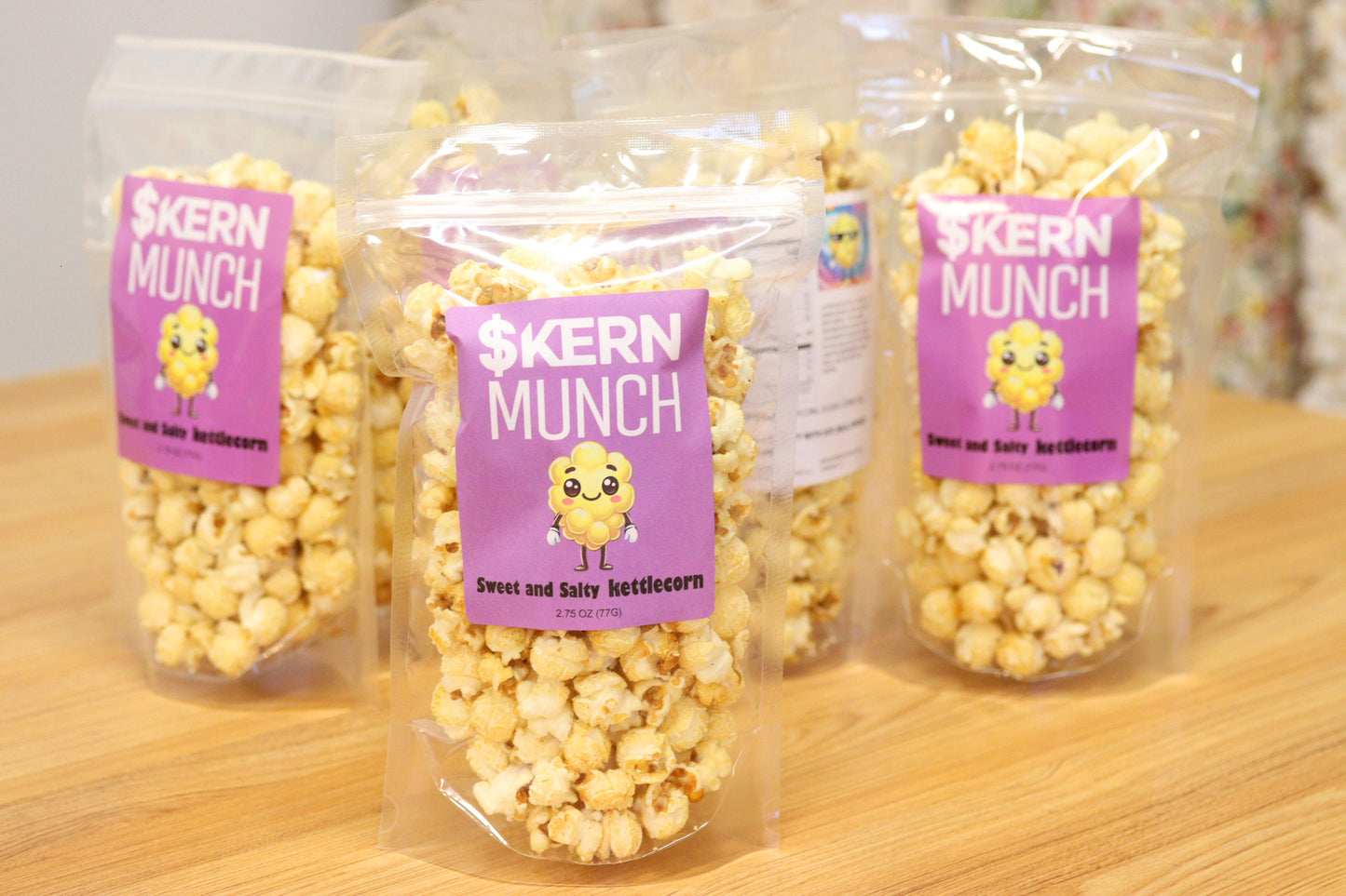 Sweet and Salty KettleCorn - $Kern Munch - 3 Pack - 6.0 OZ per bag - 18 OZ total