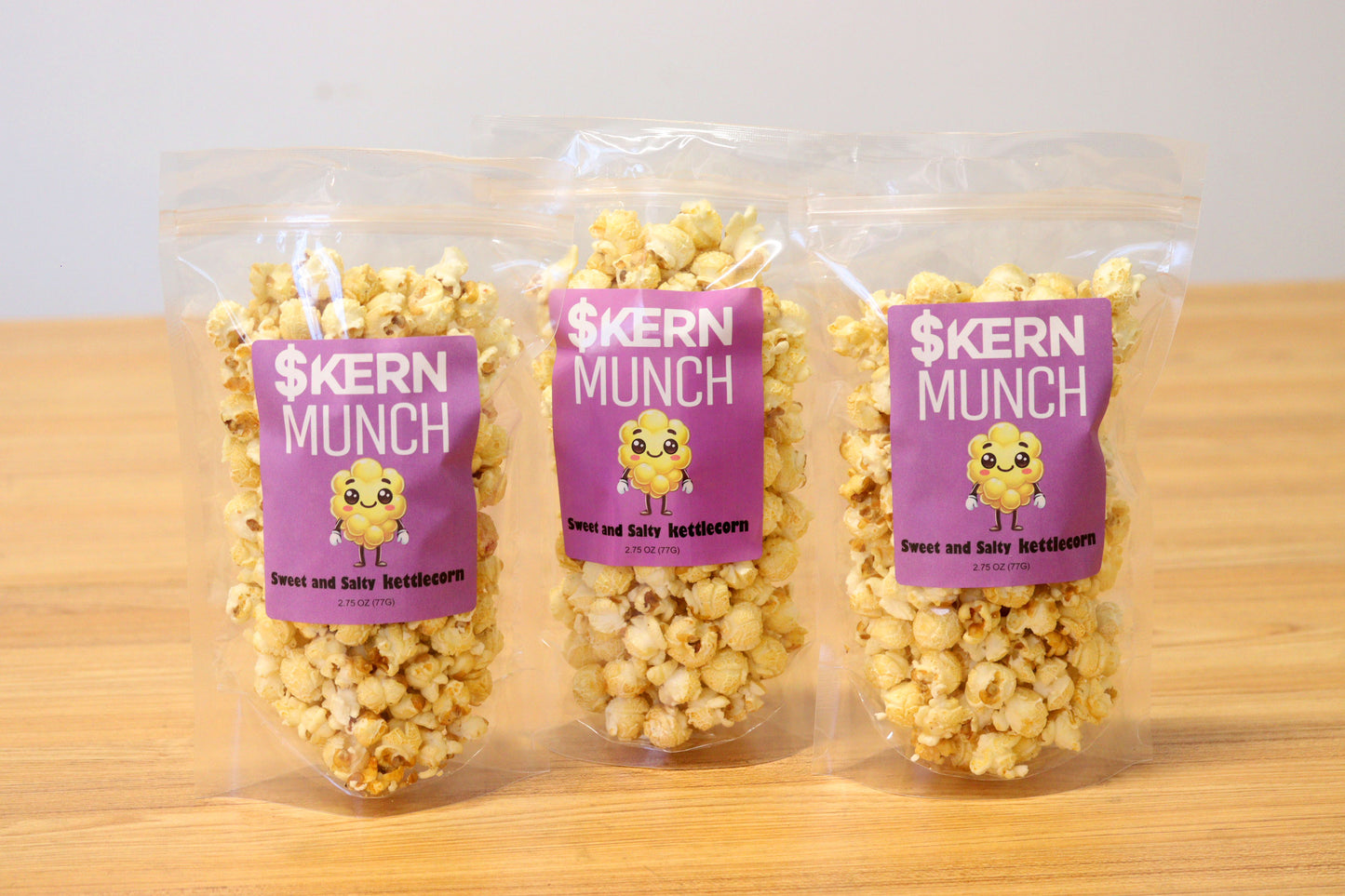 Sweet and Salty KettleCorn - $Kern Munch - 3 Pack - 6.0 OZ per bag - 18 OZ total