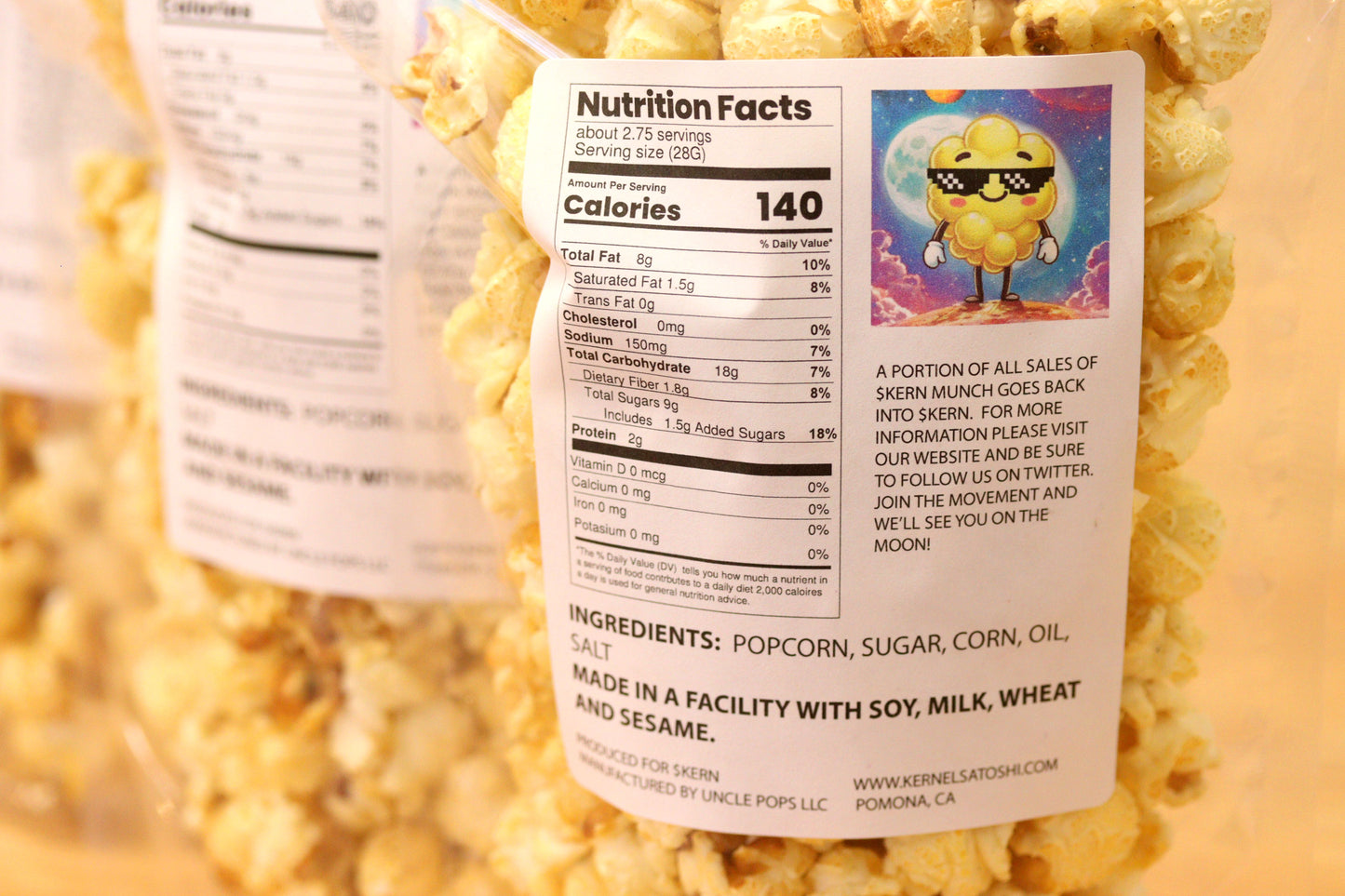 Sweet and Salty KettleCorn - $Kern Munch - 3 Pack - 6.0 OZ per bag - 18 OZ total
