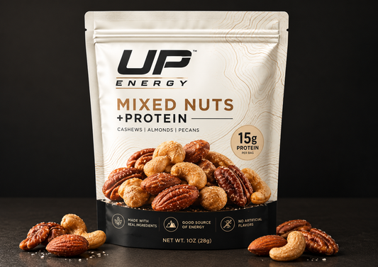 UP ENERGY - Mixed Nuts + protein - 4oz Pouch with Zip Seal - 3 Pack - Coming Soon