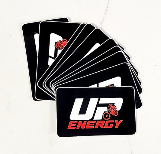 Up Energy Logo Stickers Pack of 10 -  2x1 inches